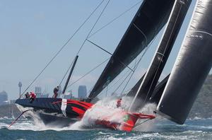 Her first race start - Comanche, Design: Verdier Yacht Design and VPLP, Owner: Jim Clark and Kristy Hinze-Clark, Skipper: Ken Read photo copyright  Rolex/Daniel Forster http://www.regattanews.com taken at  and featuring the  class