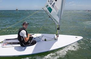 Face to watch out for? Aussie, Ryan Palk, was all smiles. - 2014 ISAF Sailing World Cup, Melbourne photo copyright  John Curnow taken at  and featuring the  class