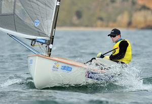 Finn Ed Wright (GB) - ISAF Sailing World Cup Melbourne 2014. photo copyright Jeff Crow/ Sport the Library http://www.sportlibrary.com.au taken at  and featuring the  class