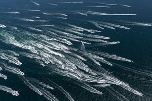 Wild Oats XI wins line Honours for the record 8th time  - 2014 Rolex Sydney Hobart Yacht Race photo copyright Andrea Francolini http://www.afrancolini.com/ taken at  and featuring the  class