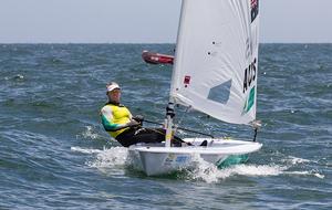 Pre-start with Tom Burton. - 2014 ISAF Sailing World Cup, Melbourne photo copyright  John Curnow taken at  and featuring the  class