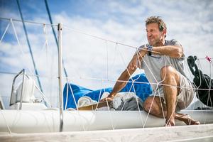 Sailing since he was four years old: Dimitri Tsallis, skipper of Aref Lahham's Swan 68, Yacana photo copyright Puerto Calero/James Mitchell taken at  and featuring the  class