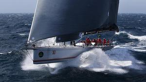 Wild Oats XI charges south and towards line honours in last year’s Rolex Sydney Hobart Race photo copyright Brett Costello/News Ltd http://www.news.com.au taken at  and featuring the  class