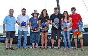 Mixed podium - ISAF Tornado World Championships 2014-15. photo copyright Martina Barnetova taken at  and featuring the  class