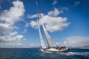 Battle on for line honours. Southern Wind 94, Windfall at the start of the RORC Transatlantic Race photo copyright Puerto Calero/James Mitchell taken at  and featuring the  class