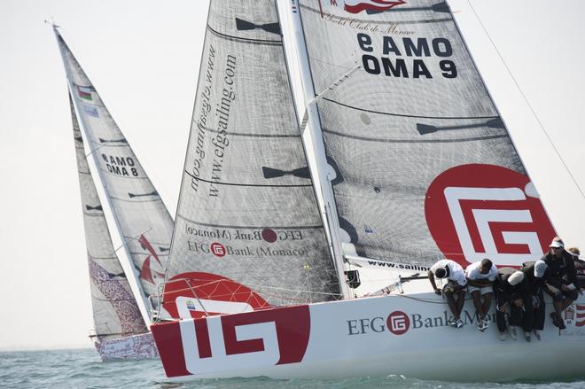 Leg seven mussanah-Muscat. EFG Bank (Monaco),Al-Thuraya Bank Muscat (OMA)  - EFG Sailing Arabia – The Tour 2014 © Lloyd Images