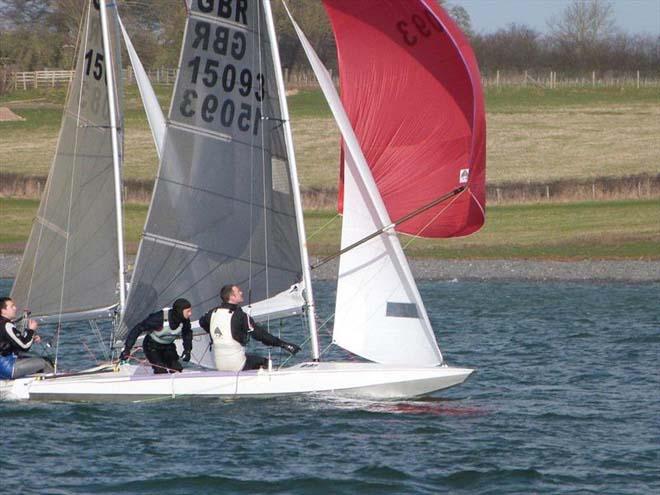 Matt Burge & Richard Wagstaff (Fireball) during the John Merricks Tiger Trophy at Rutland Water ©  Alan Gillard