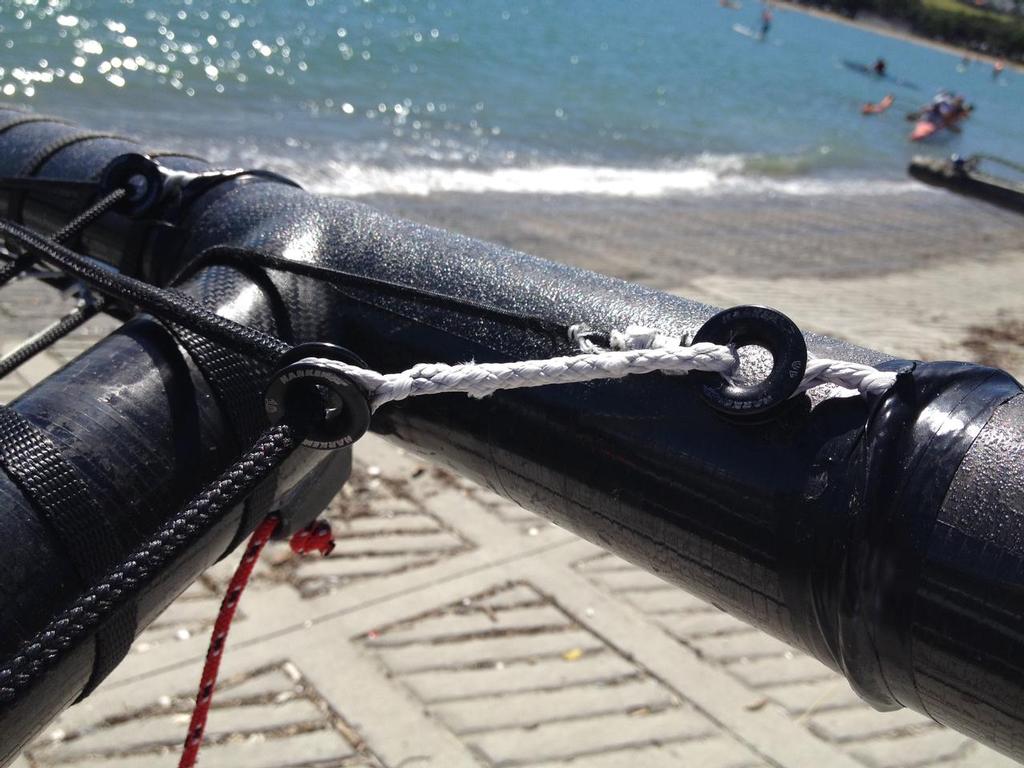 10mm Harken Lead Rings used on our jib sheet take-up system photo copyright Knight Frank Racing taken at  and featuring the  class
