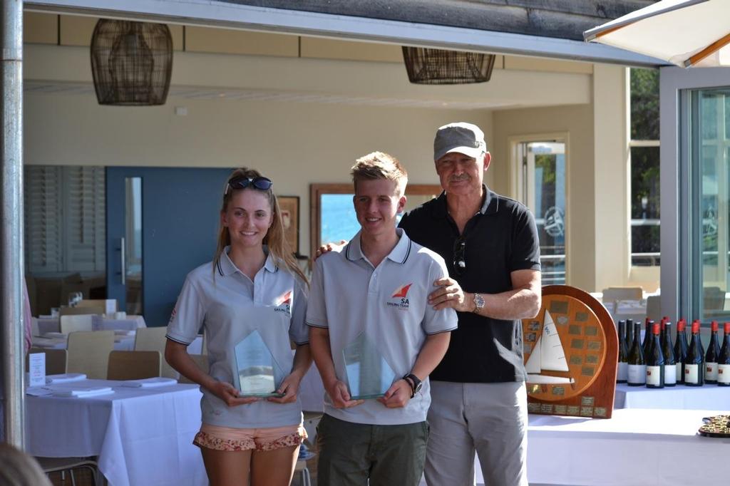Nicole Edwards and Patrick Royle, 2nd overall and 1st mixed crew from Adelaide, SA - 2014 Victorian International 420 Championships photo copyright Tim Grogan taken at  and featuring the  class