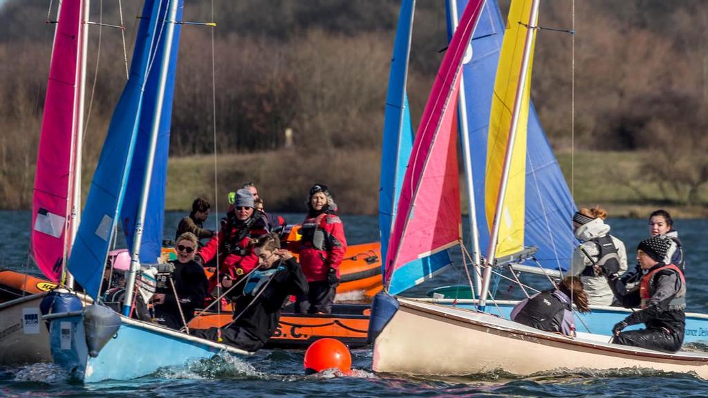 Close attention from the umpires at a tight mark rounding   © David Eberlin - Nottingham Snakebite 2014 photo copyright David Eberlin - Notts County SC taken at  and featuring the  class