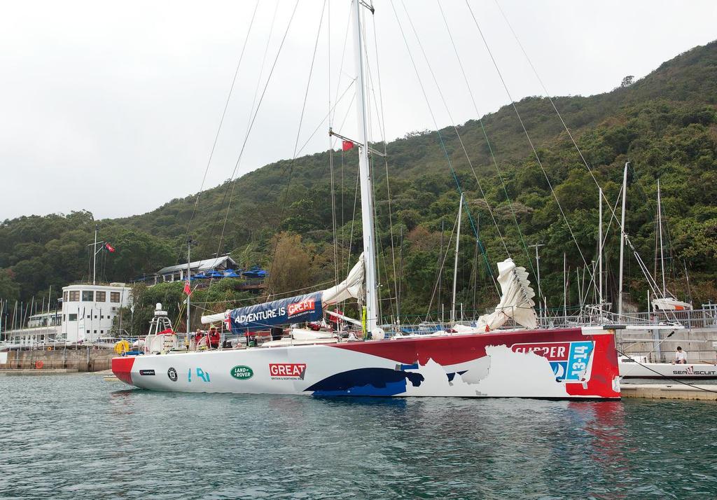CLIPPER pitstop in Hong Kong. GREAT Britain at RHKYC Middle Island.  <br />
 © Guy Nowell http://www.guynowell.com