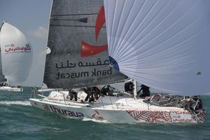 EFG BANK - Sailing Arabia The Tour 2014. Al-Thuraya Bank Muscat (OMA) Start of Leg 6 Dibba-Mussanah 22-02-14  - EFG Sailing Arabia – The Tour 2014 photo copyright Lloyd Images taken at  and featuring the  class
