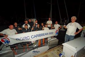 Piet Vroon and the Dutch crew on Tonnerre de Breskens 3 celebrate dockside - 2014 RORC Caribbean 600 photo copyright  Kevin Johnson http://www.kevinjohnsonphotography.com/ taken at  and featuring the  class