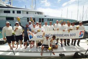 Shockwave crew dockside after the race - 2014 RORC Caribbean 600 photo copyright  Kevin Johnson http://www.kevinjohnsonphotography.com/ taken at  and featuring the  class