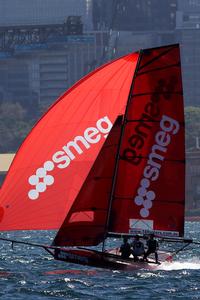 smeg -  2014 JJ Giltinan 18ft Skiff Championship photo copyright Frank Quealey /Australian 18 Footers League http://www.18footers.com.au taken at  and featuring the  class
