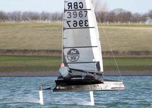 Chris Draper (International Moth) during the John Merricks Tiger Trophy at Rutland Water photo copyright  Alan Gillard taken at  and featuring the  class