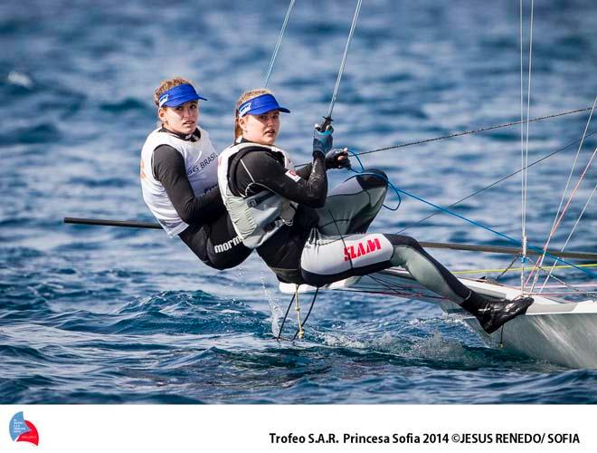 Martine Soffiatti Grael and Kahena Kunze (49erFX) ©  Trofeo S.A.R. Princesa Sofia / Jesus Renedo http://www.trofeoprincesasofia.org/