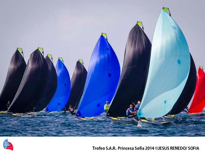 49er fleet during the 45th Trofeo Princesa Sofia ©  Trofeo S.A.R. Princesa Sofia / Jesus Renedo http://www.trofeoprincesasofia.org/