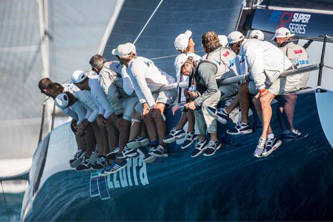 Whimsical breeze slows down Azzurra - 52 Super Series 2014 © Nico Martinez / 52 Super Series http://www.52superseries.com/