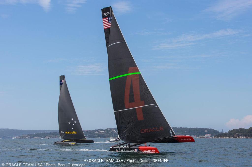 Sydney (AUS) - AC45 Training Oracle Team USA/Team Australia photo copyright Beau Outteridge/Oracle Team USA http://www.oracleteamusamedia.com/ taken at  and featuring the  class