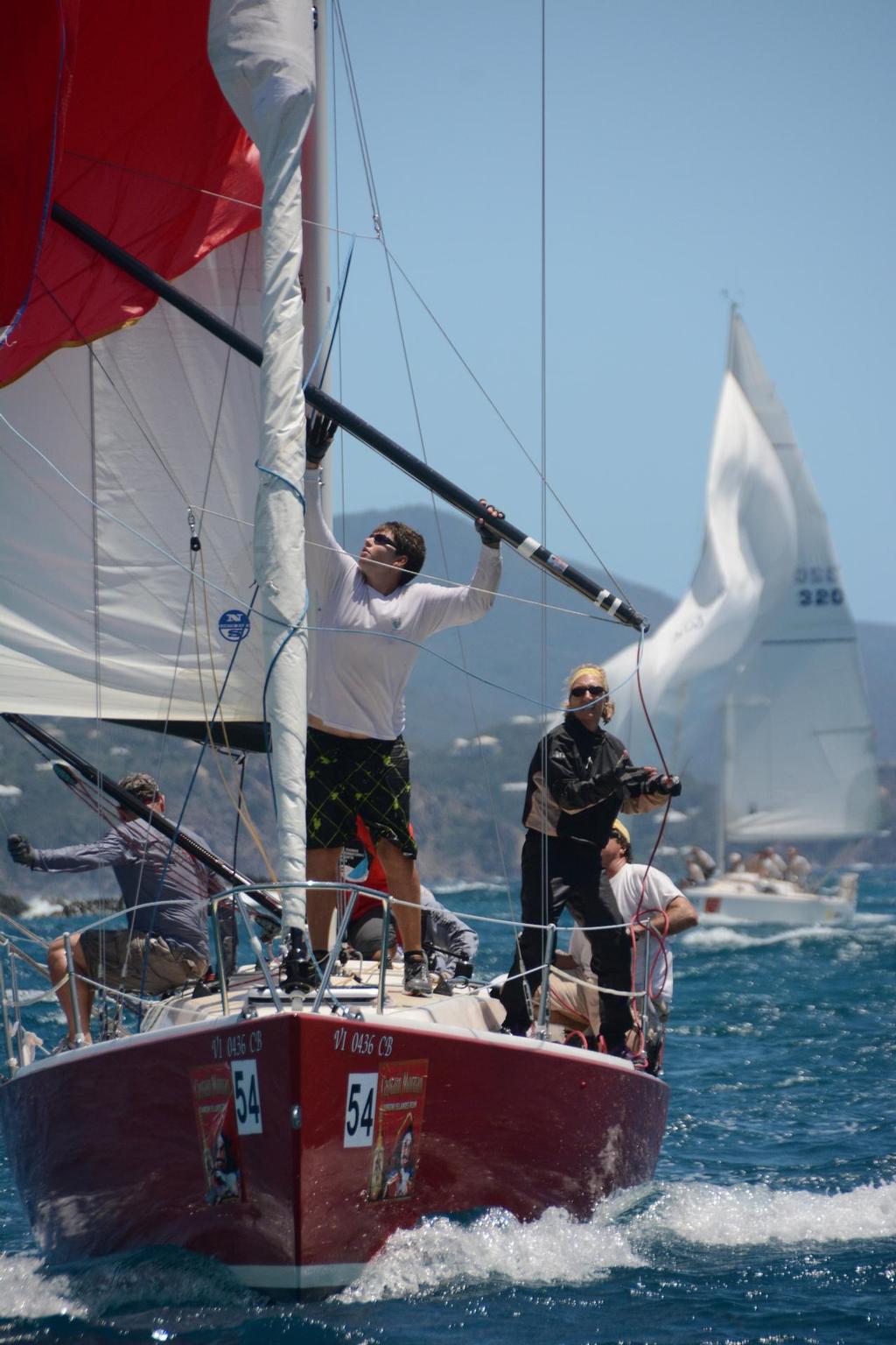 The USVI's Rob Armstrong's J/100, Bad Girl, leads CSA Racing 3. Credit: Dean Barnes - St. Thomas International Regatta - Press Day 2 photo copyright Dean Barnes taken at  and featuring the  class