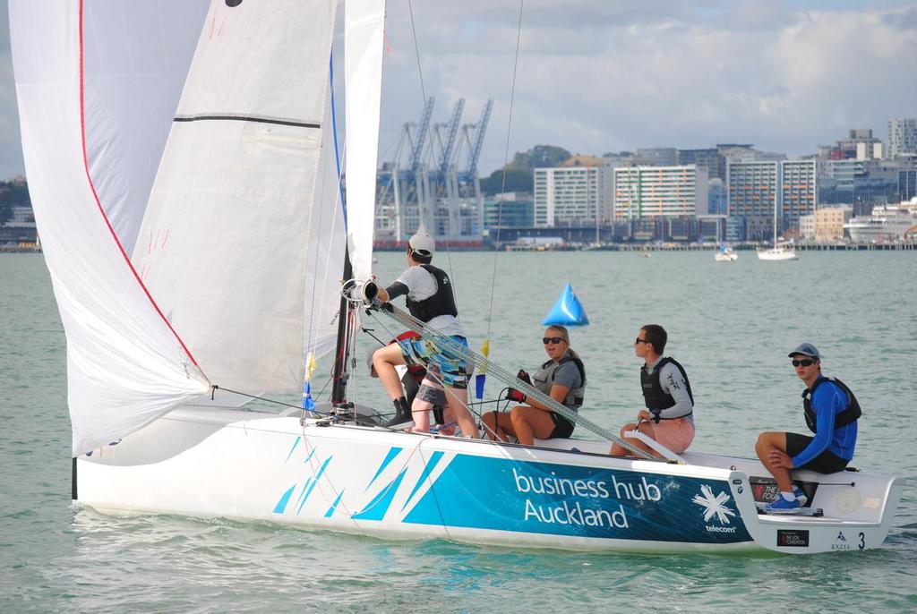 3. Telecom - Glendowie College with coach George Anyon - HARKEN Schools Regatta © YTP Media