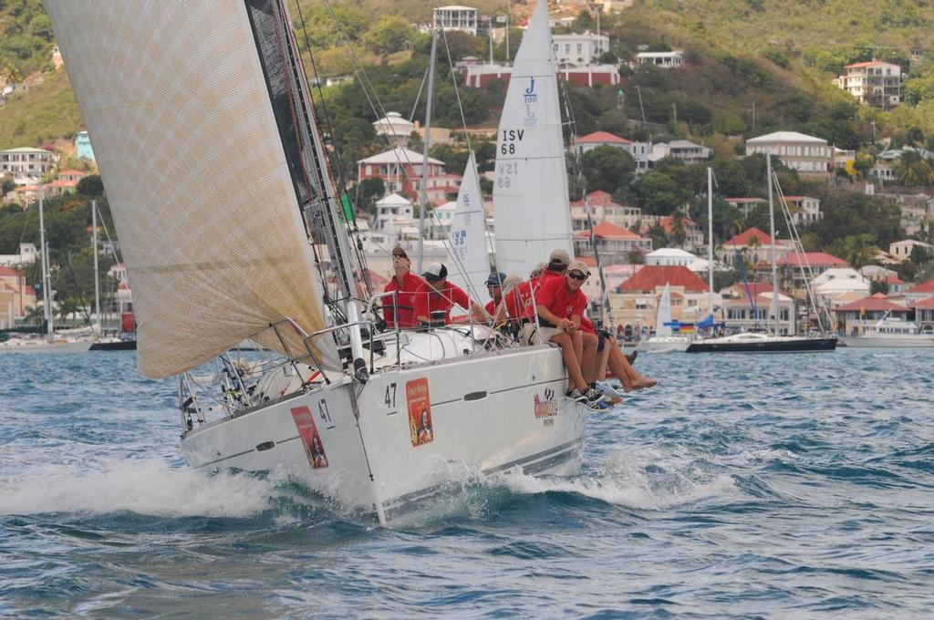 Coors Light Race Team, aboard their Beneteau First 40, racing in Charlotte Amalie Harbor. - Day 1 St Thomas Int Regatta  © Dean Barnes
