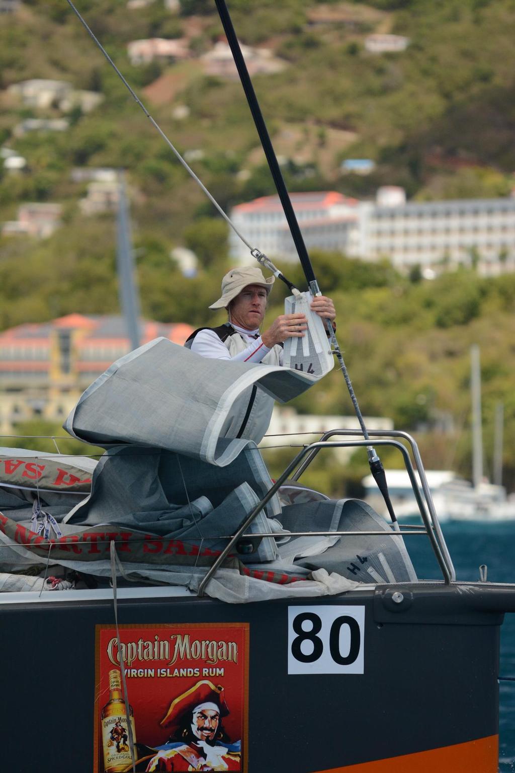 Near Miss, Switzerland’s Franck Noel’s TP 52. Near Miss led CSA Class 0 after Day 1 St Thomas Int Regatta photo copyright Dean Barnes taken at  and featuring the  class