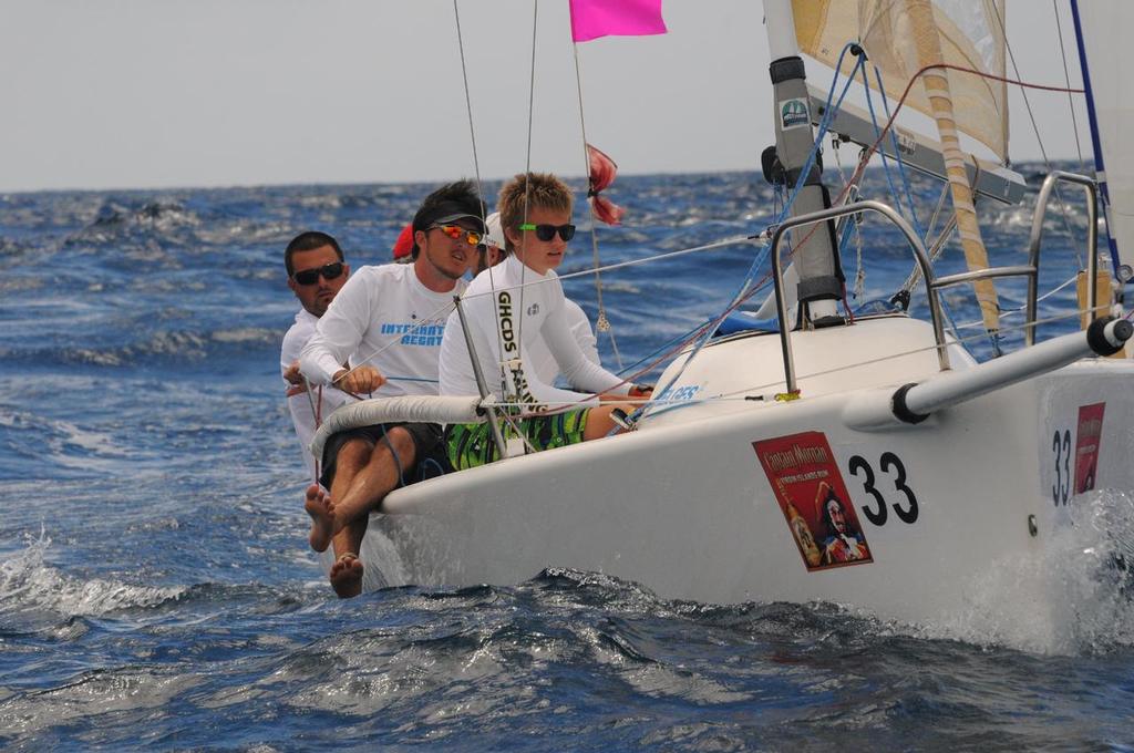 USVI’s Morgan Dale driving his Melges 24, Bogaloo - Day 1 St Thomas Int Regatta  © Dean Barnes