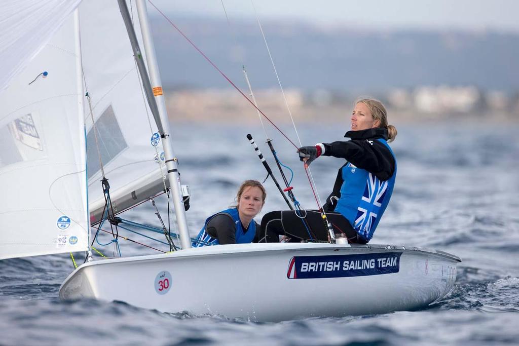 Hannah Mills and Saskia Clark (470 Women) - 2014 ISAF Sailing World Cup Mallorca Day 2 photo copyright Ocean Images taken at  and featuring the  class