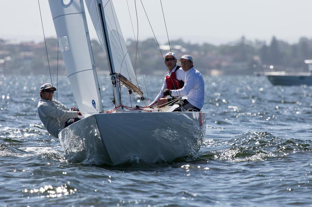 St Johns Dance, which is Ray Smith, Alan Smith and Brett Shoebridge. - 2014 Etchells WA Championship © Kylie Wilson Positive Image - copyright http://www.positiveimage.com.au/etchells