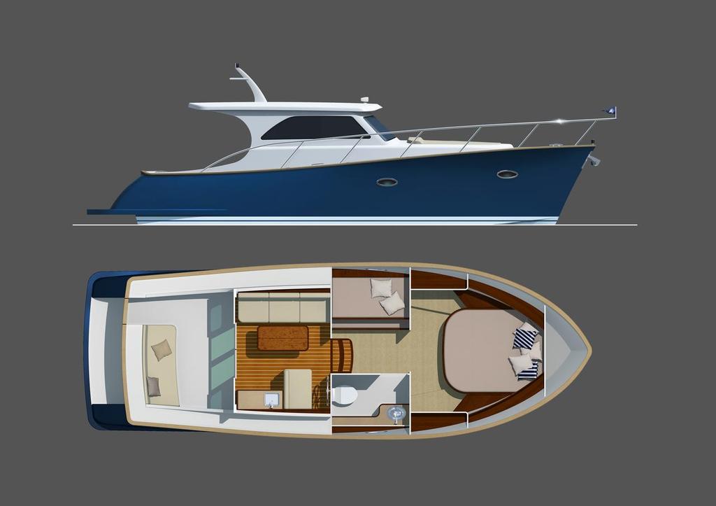 Hudson Bay 32'profile and deck-1 photo copyright Sanctuary Cove International Boat Show http://www.sanctuarycoveboatshow.com.au/ taken at  and featuring the  class