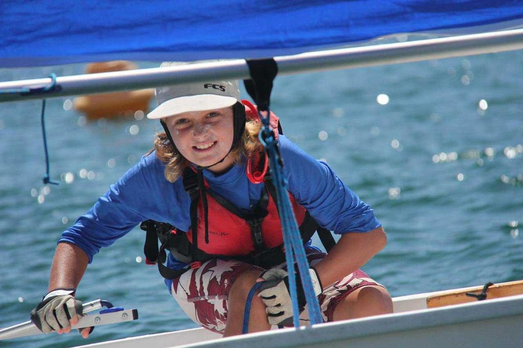 Manly Yacht Club Helly Hansen Women’’s Challenge 2014 - Evie Saunders winner of the Optimist class photo copyright ivana gattegno taken at  and featuring the  class