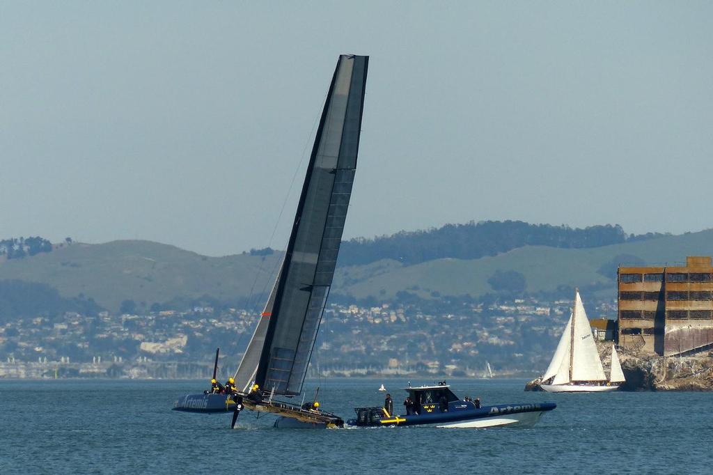 - Artemis Racing - AC 45 training, San Francisco March 19, 2014 © John Navas 