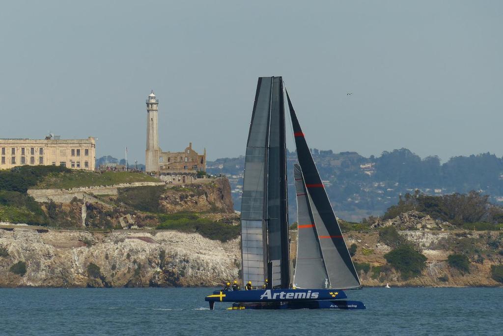  - Artemis Racing - AC 45 training, San Francisco March 19, 2014 © John Navas 