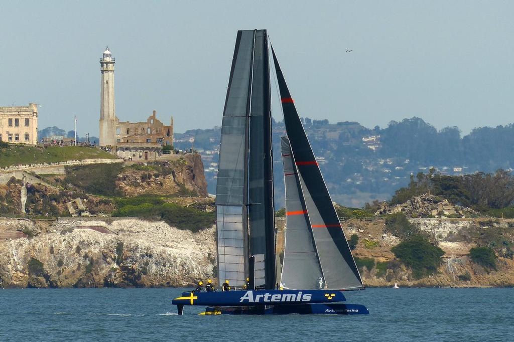  - Artemis Racing - AC 45 training, San Francisco March 19, 2014 © John Navas 