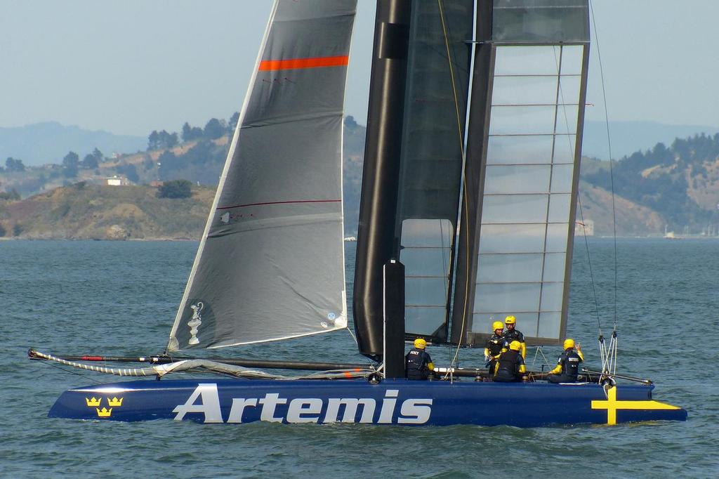 - Artemis Racing - AC 45 training, San Francisco March 19, 2014 © John Navas 