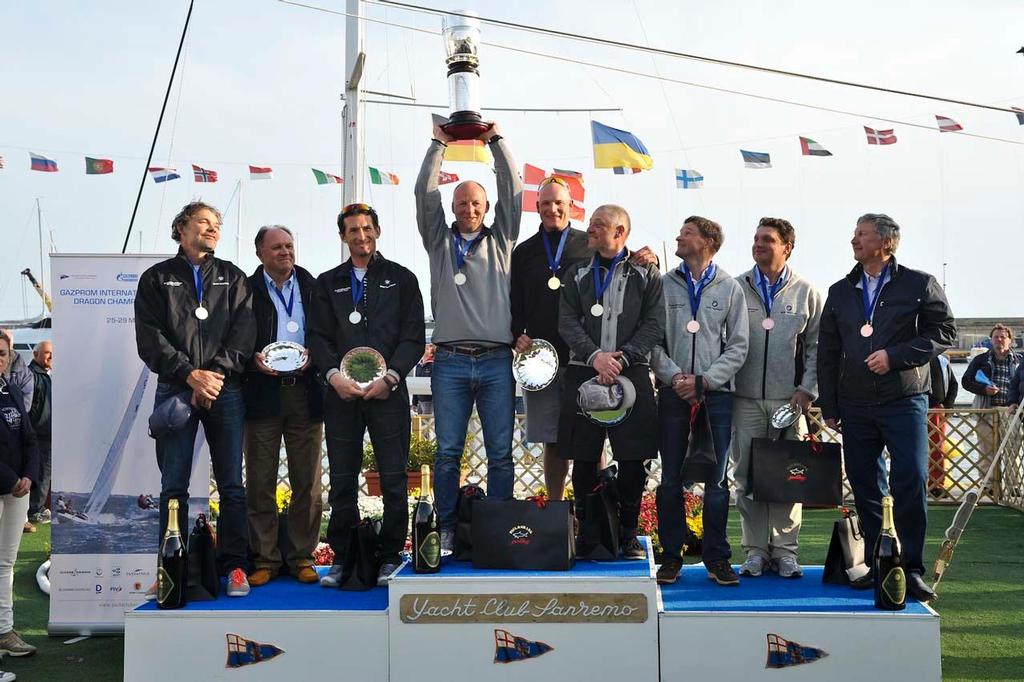 Gazprom International European Dragon Championship 2014 prizegiving © Matteo Littardi