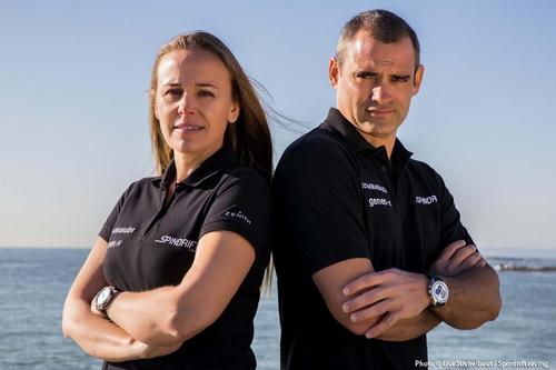 Dona Bertarelli and Yann Guichard, Spindrift 2 ©  Eloi Stichelbaut/Spindrift Racing http://www.spindrift-racing.com/