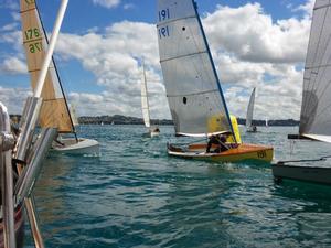 Light airs finish. #191 Chris Mitchell ahead of #176 Mark O'Brien and #2 Phil Nicholls - 2014 3.7 Class National Championship photo copyright Todd Burrough taken at  and featuring the  class