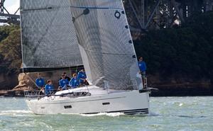 The ’Blue’ Youth Programme team - pre-start of the friday fun harbour course - Jack Tar Auckland Regatta photo copyright Ivor Wilkins taken at  and featuring the  class