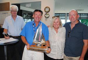 RBYC Commodore Alan Woodward presents the JA Linacre Trophy to Charles Weatherly and the crew of Scorpion - Victorian Jubilee Championships 2014 photo copyright David Staley - copyright taken at  and featuring the  class