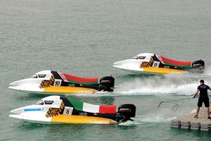 The Race One for the UIM Nations Cup World Series Grand Prix of Qatar. photo copyright Vittorio Ubertone/Idea Marketing taken at  and featuring the  class