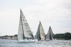 PHRF Class races upwind - Ida Lewis Distance Race photo copyright Meghan Sepe taken at  and featuring the  class