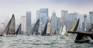 Start of the 50th Rolex China Sea Race photo copyright  Rolex/Daniel Forster http://www.regattanews.com taken at  and featuring the  class