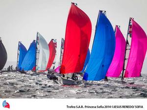 49erFX fleet during the 45th Trofeo Princesa Sofia photo copyright  Trofeo S.A.R. Princesa Sofia / Jesus Renedo http://www.trofeoprincesasofia.org/ taken at  and featuring the  class