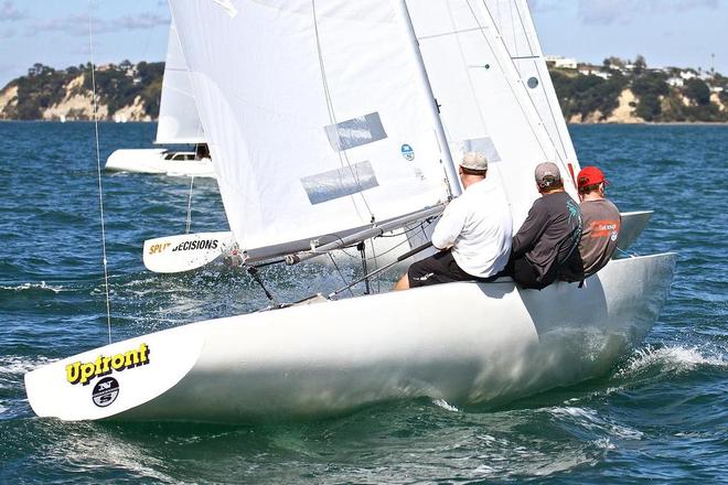 Second place getter, hayden Whitnurn, NZ Etchells Nationals 2014, Day 2 © Richard Gladwell www.photosport.co.nz