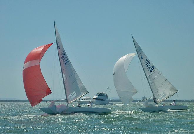 Hard running under spinnaker on Moreton Bay, Brisbane. © Etchells Media http://www.etchells.org.au/nationals/