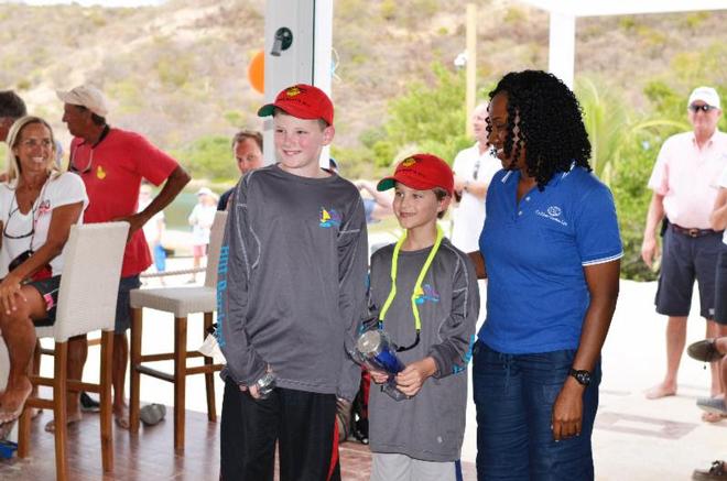 Young Apsara Crew: Jayden Shephard, left; Carter Zimmerman, right - BVI Spring Regatta and Sailing Festival 2014 © Debora Parentes