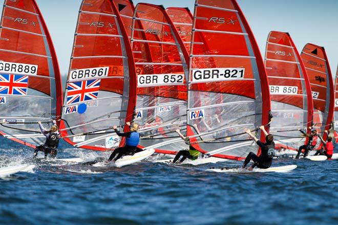 RSX Start - 2014 RYA Youth National Championships day 2 ©  Paul Wyeth / RYA http://www.rya.org.uk